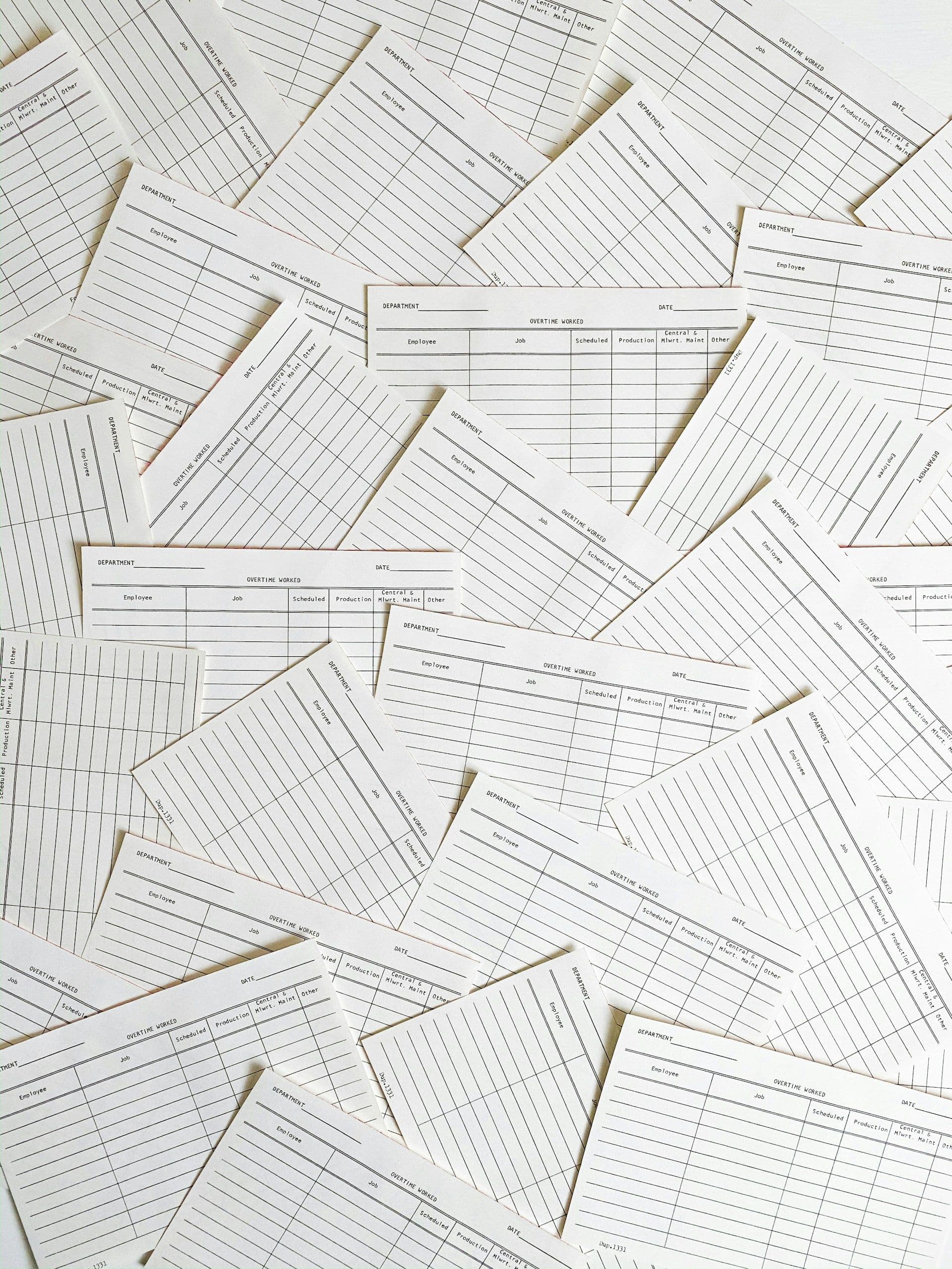 Stack of vendor invoices and bills