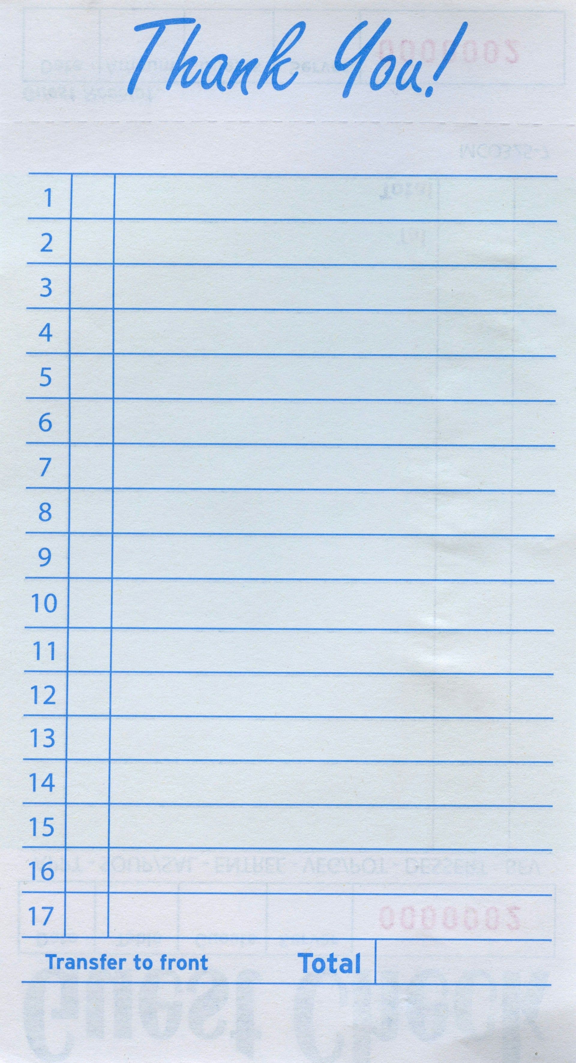 Cash register with a sales receipt